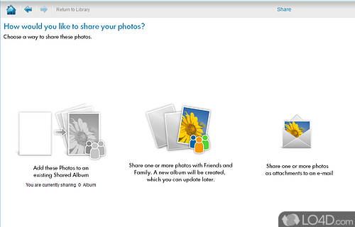 Many Projects for Your Photo Gallery Contents - Screenshot of HP Photosmart Essential
