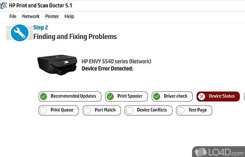 HP Print and Scan Doctor Screenshot