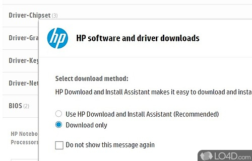 HP Support Solutions Framework Screenshot