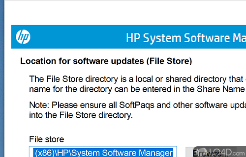 Update drivers - Screenshot of HP System Software Manager