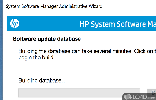 User interface - Screenshot of HP System Software Manager