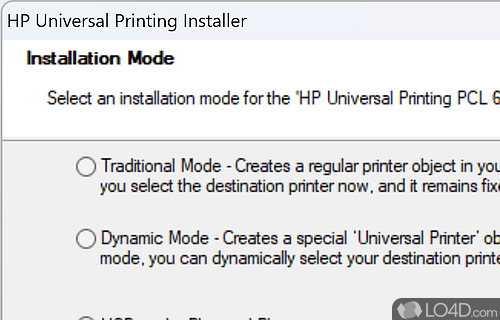 HP Universal Print Driver Screenshot