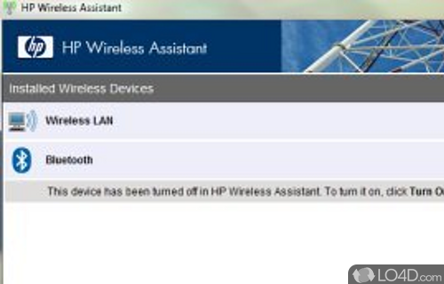 HP Wireless Assistant Screenshot