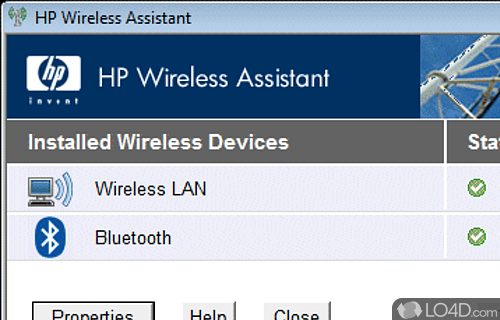 HP Wireless Assistant Screenshot