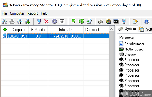 It allows you to make up a network inventory - Screenshot of Network Inventory Monitor