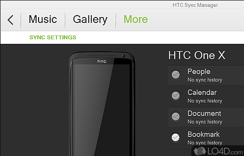 HTC Sync Manager Screenshot