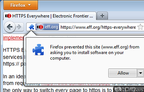 HTTPS Everywhere Screenshot