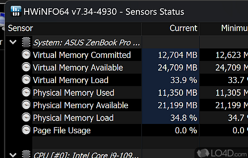 Configure program settings - Screenshot of HWiNFO32