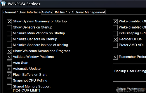 Analyze all the installed components on your computer - Screenshot of HWiNFO32