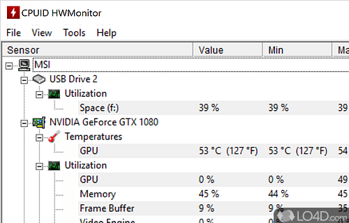 Hardware monitoring software that will read the system's main health sensors for the most common chips - Screenshot of HWMonitor