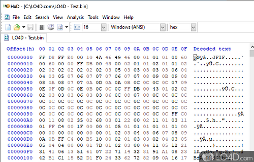 Powerful app for editing hexadecimal code, disks - Screenshot of HxD