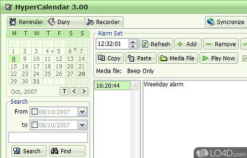 Screenshot of HyperCalendar Free - Calendar customization options