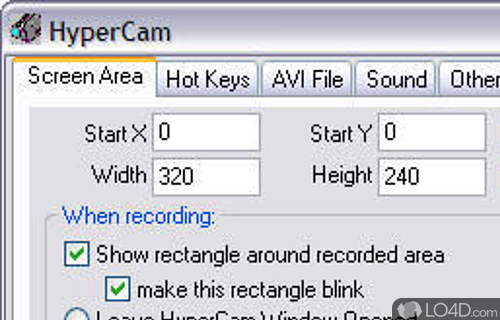Screenshot of HyperCam - Captures the action from screen and saves it to an AVI movie