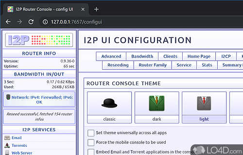 Be anonymous online - Screenshot of I2P