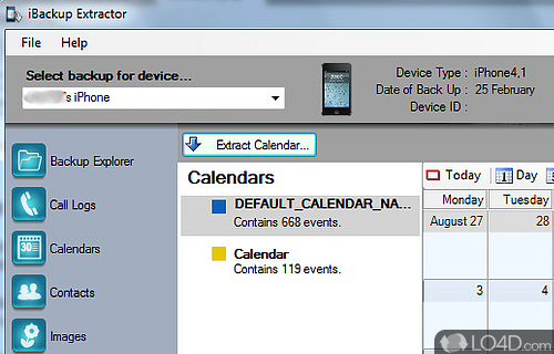 iBackup Extractor Screenshot