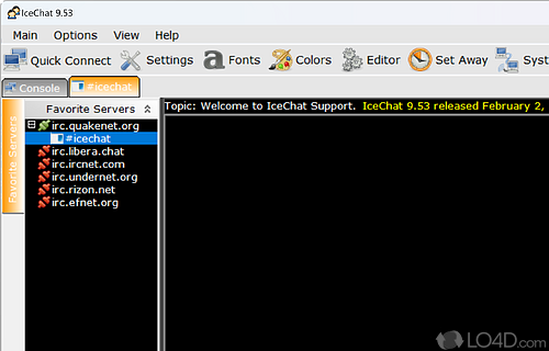Chat on IRC channels - Screenshot of IceChat
