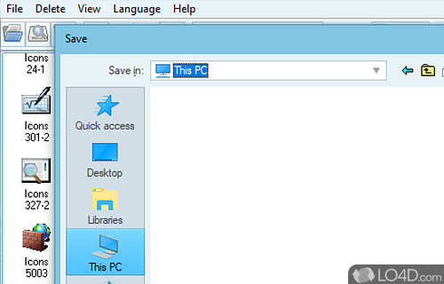 Easily handle icons and save them to the preferred resolution, with this capable utility - Screenshot of Icon Searcher