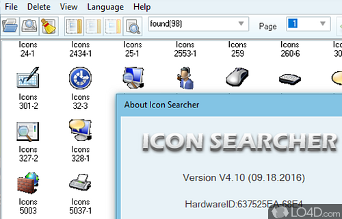 Scan for icons on all local hard disks - Screenshot of Icon Searcher