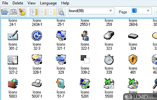 Allows users to quickly scan all local hard disks for icons - Screenshot of Icon Searcher