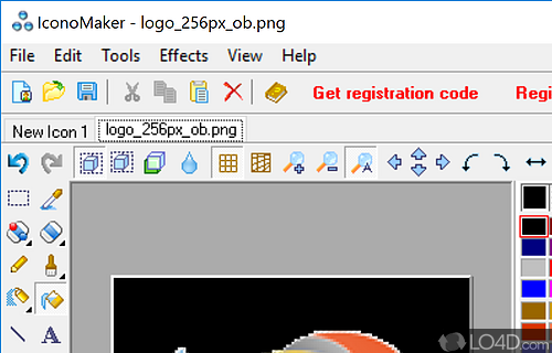 Draw icons and set color type - Screenshot of IconoMaker
