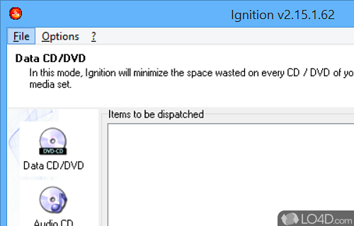 Screenshot of Ignition - Make the most out of the space provided by DVDs