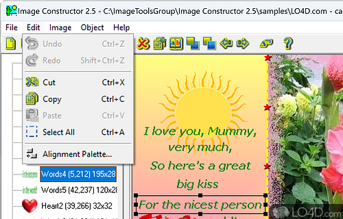 Basic, yet clear functionality - Screenshot of Image Constructor