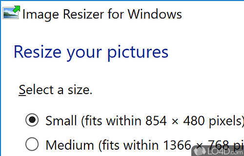 Minimalistic, but intuitive interface - Screenshot of Image Resizer for Windows