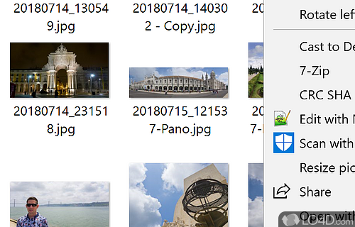 Resize images on computer directly from Windows' context menu - Screenshot of Image Resizer for Windows