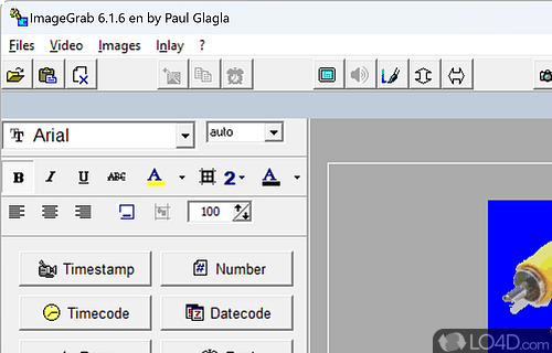 User interface - Screenshot of ImageGrab