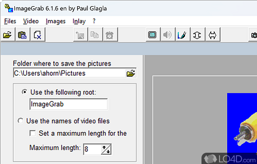 Extract images from all kind of videos - Screenshot of ImageGrab
