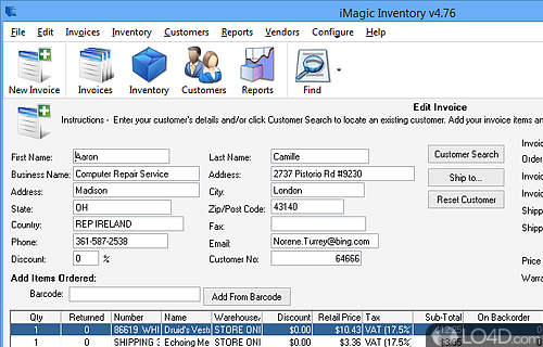 iMagic Inventory Software Screenshot