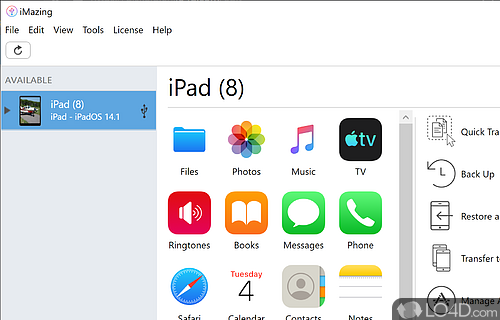 Connect to iPhone, iPod touch or iPad devices with USB as external storage simply - Screenshot of iMazing