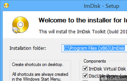 Work with a wide range of formats - Screenshot of ImDisk Toolkit