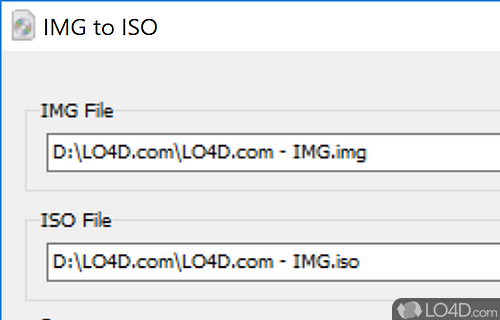 Screenshot of IMG to ISO - Turn IMG files to ISO format