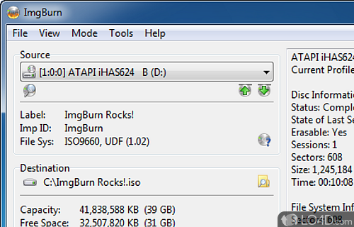 ImgBurn bootable ISO Software Downloads