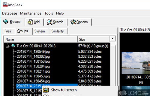 Manage and preview photos - Screenshot of imgSeek