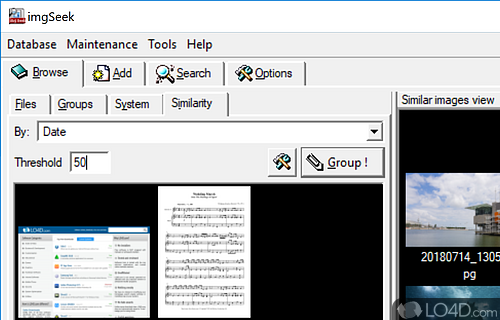 User interface - Screenshot of imgSeek