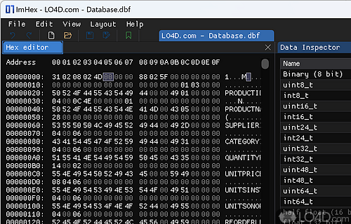 Open-source editor to manipulate hexadecimal, binary data for writing optimal - Screenshot of ImHex