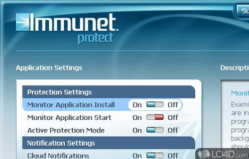 Screenshot of Immunet - Next step in anti-malware protection, providing an easy to configure security software with cloud antivirus protection