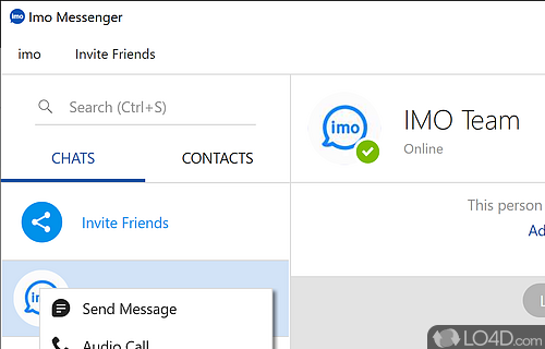 Easy to install and just as easy to configure - Screenshot of Imo Messenger