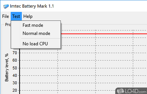 User interface - Screenshot of Imtec Battery Mark