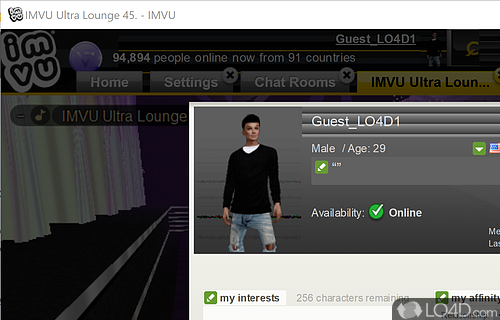 Create a 3D character and chat - Screenshot of IMVU Desktop