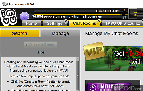 Second Life - Screenshot of IMVU Desktop