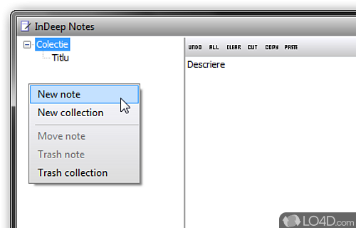 Screenshot of InDeep Notes - A free app for Windows, by Alex