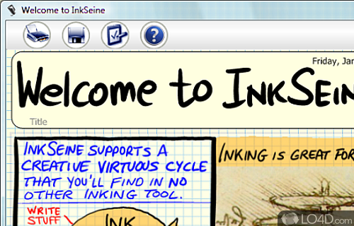 Screenshot of InkSeine - Complete rethinking of what user interfaces should be for the digital pen