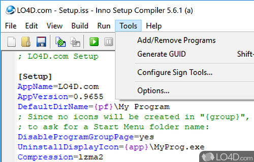 Inno Setup Compiler screenshot