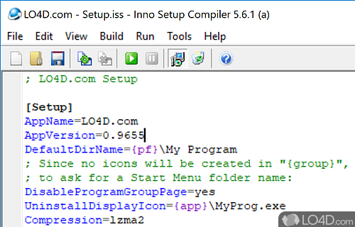 Inno Setup Compiler screenshot
