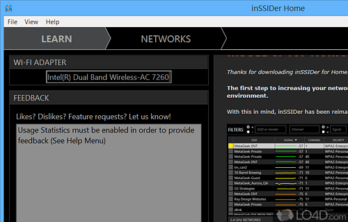 A Diagnostic Tool For Your Wi-Fi Network - Screenshot of inSSIDer