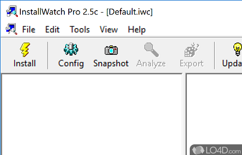 User interface - Screenshot of InstallWatch Pro