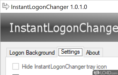 Straightforward layout - Screenshot of InstantLogonChanger